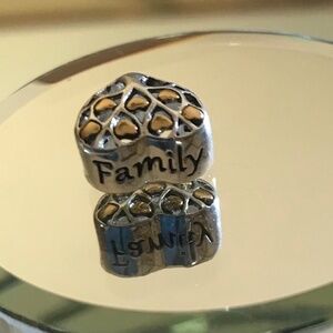 Family tree heart Pandora style charm